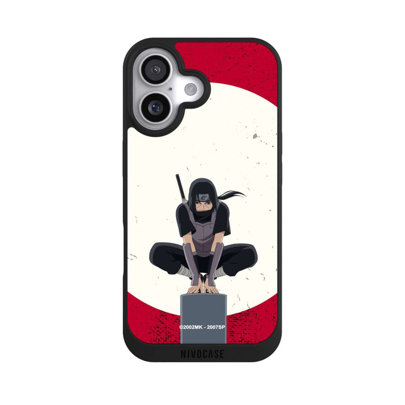 iPhone 17 NIVOpure Itachi Uchiha Symbol Roter Hintergrund