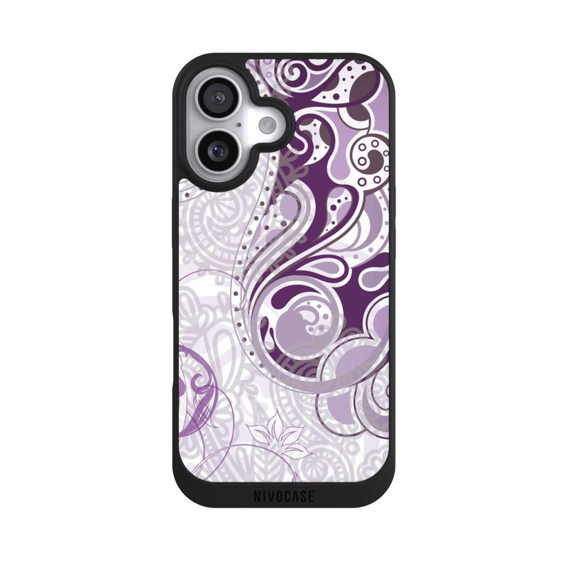 iPhone 17 NIVOpure Motif d'automne violet et blanc