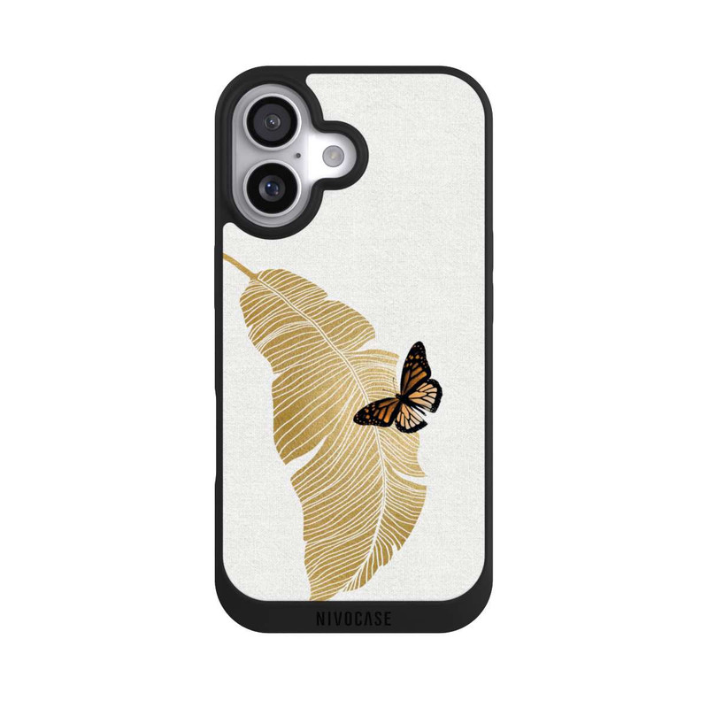 iPhone 17 NIVOpure Schmetterling und Palmenblatt