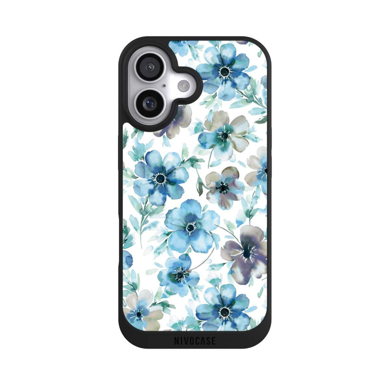 iPhone 17 NIVOpure Motif de fleurs bleues Tendance
