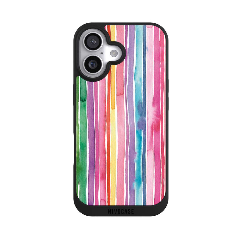iPhone 17 NIVOpure Camouflage Rayures arc-en-ciel