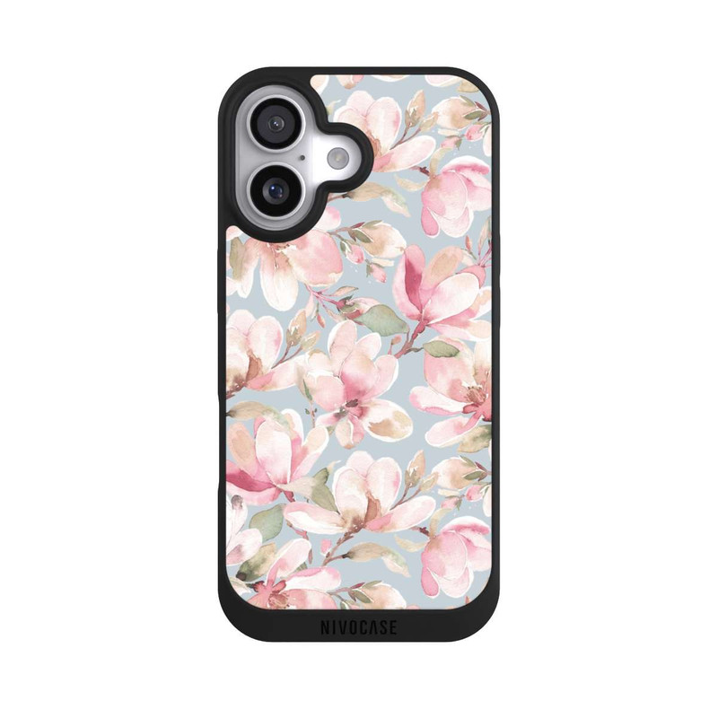 iPhone 17 NIVOpure Fleurs de magnolia rose pastel
