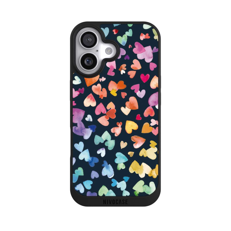 iPhone 17 NIVOpure Valentinstag Herzen Schwarz