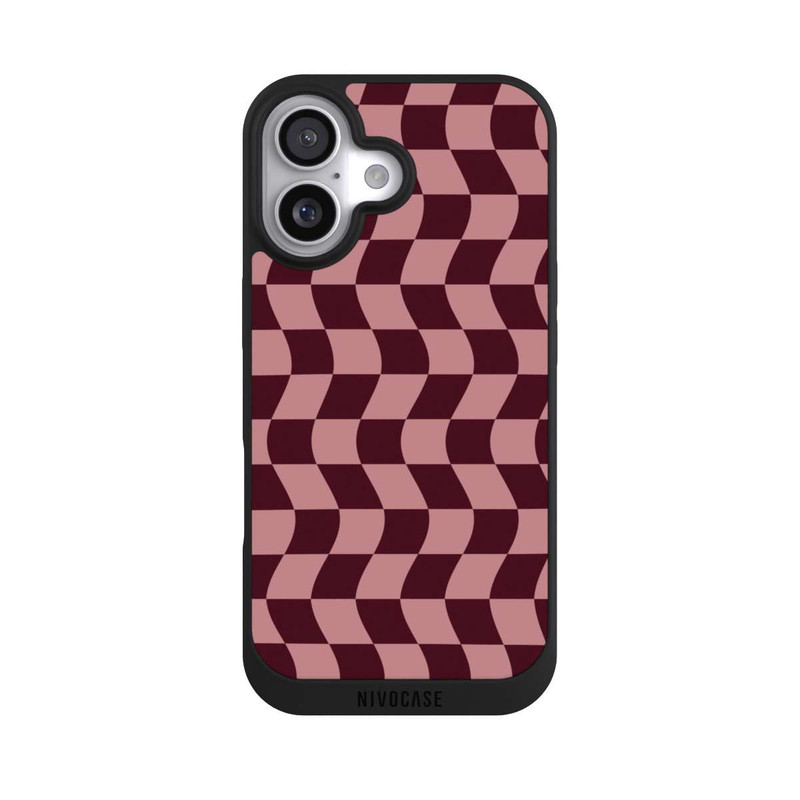 iPhone 17 NIVOpure Checkerboard red-pink