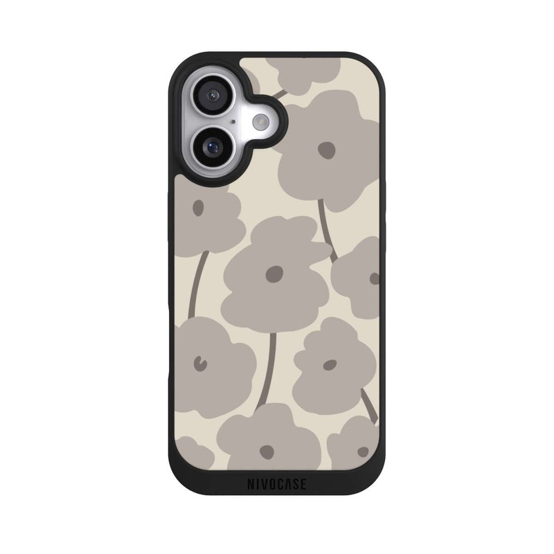 iPhone 17 NIVOpure Minimalistische Blumen Beige