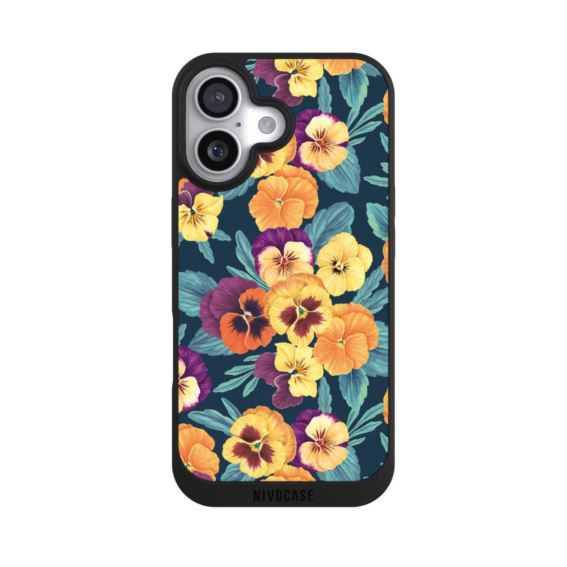 iPhone 17 NIVOpure Pansies on Navy