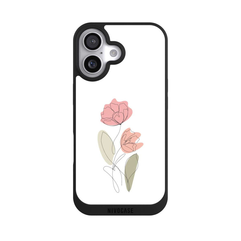 iPhone 17 NIVOpure Flower Line Art Red