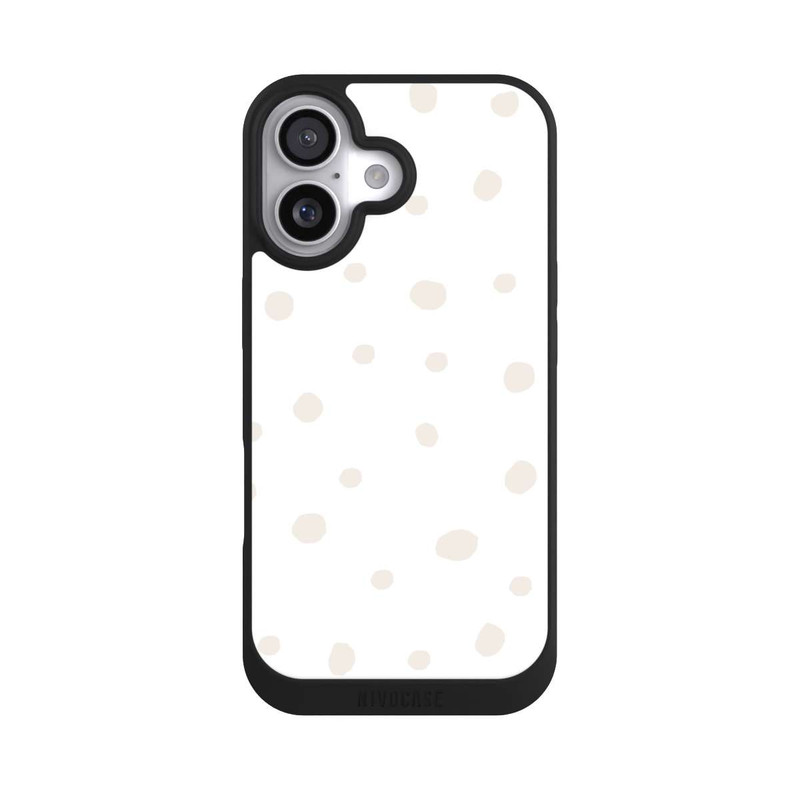 iPhone 17 NIVOpure Punktmuster Weiß Braun