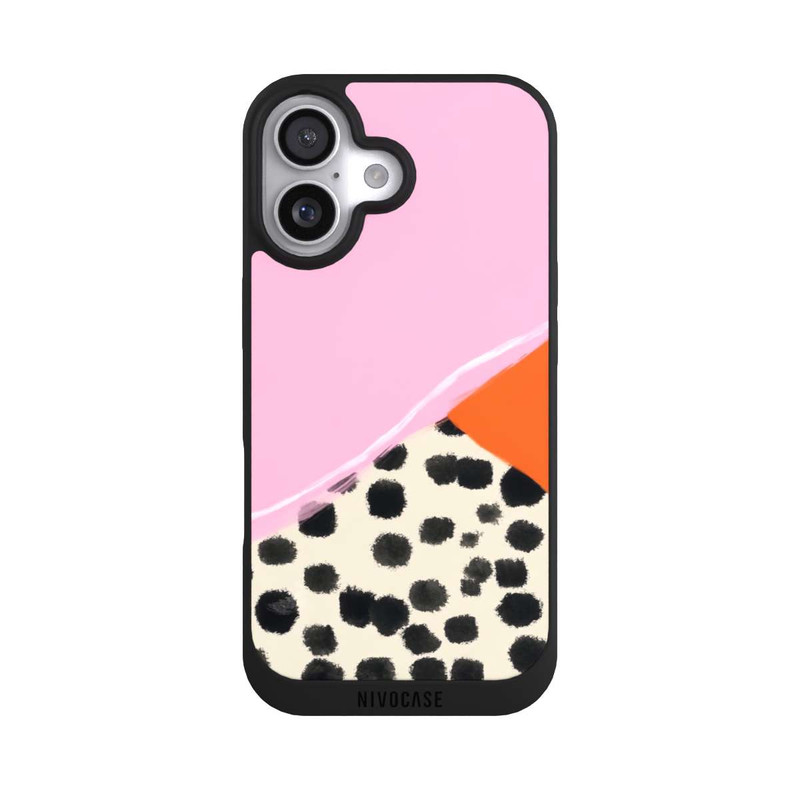 iPhone 17 NIVOpure Pink and Orange Modern Art with Dots