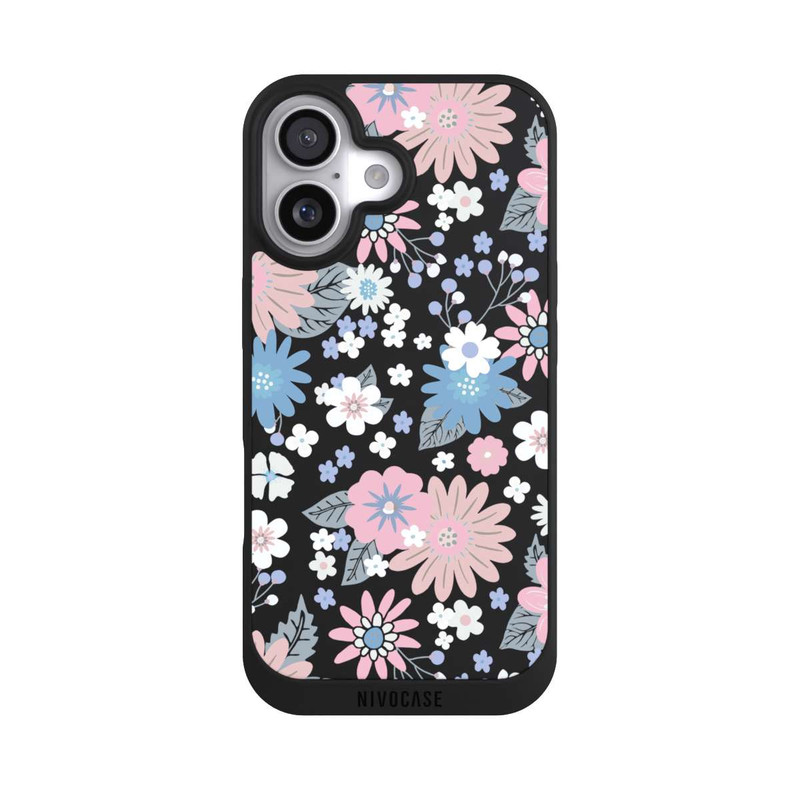 iPhone 17 NIVOpure Wildblumenmuster Illustration Pastell Transparent