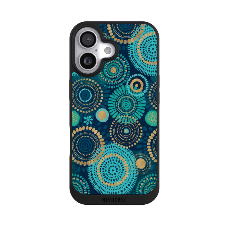 iPhone 17 NIVOpure Blockprint India Teal Gold
