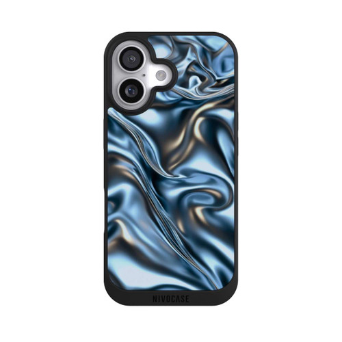  NIVOpure Glänzender Stoff Chrome Metallic Blau mit KI