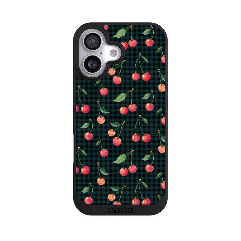 iPhone 17 NIVOpure Cherries and Green Gingham