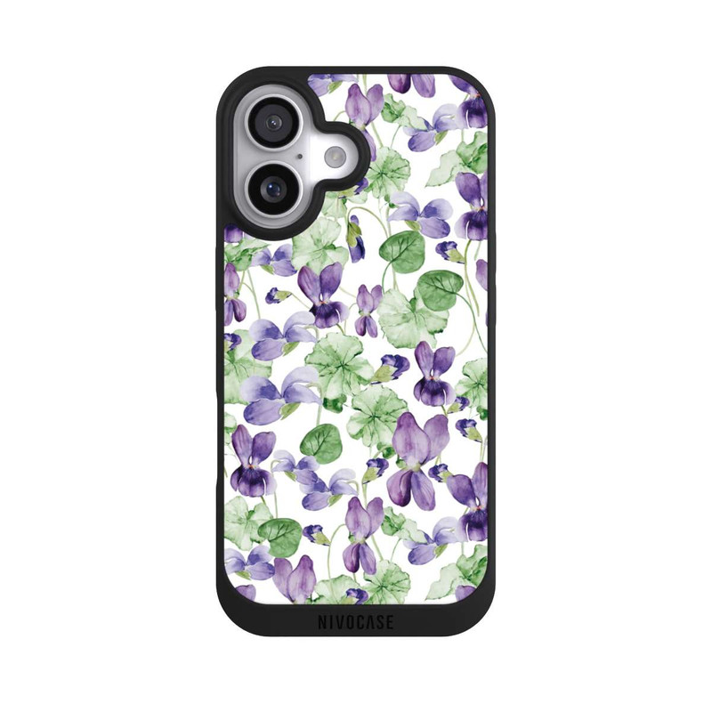 iPhone 17 NIVOpure Purple Wildflowers Pattern Watercolor