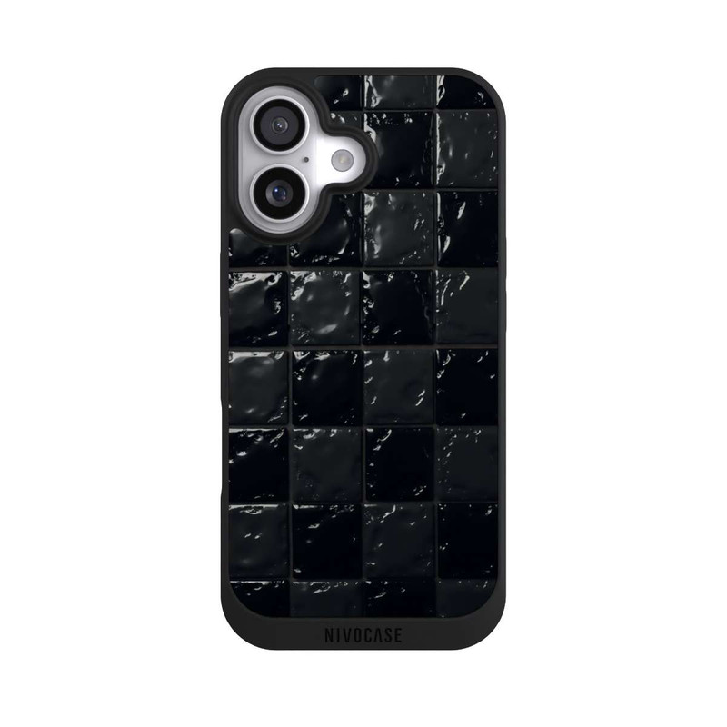 iPhone 17 NIVOpure Black Tile Pattern look with AI