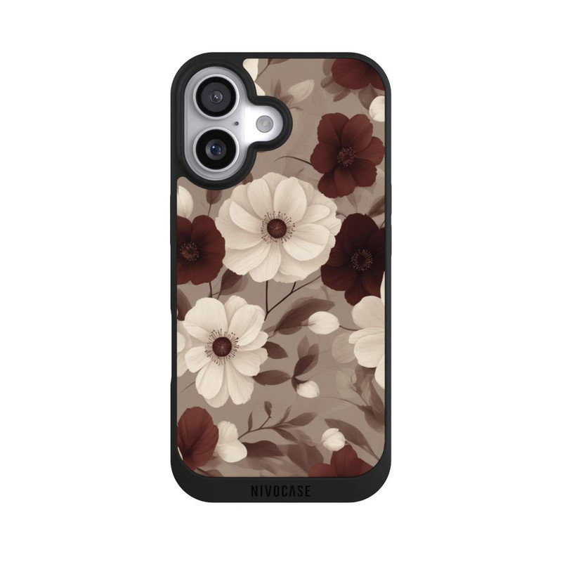 iPhone 17 NIVOpure Negative Flower Bordeaux White with AI