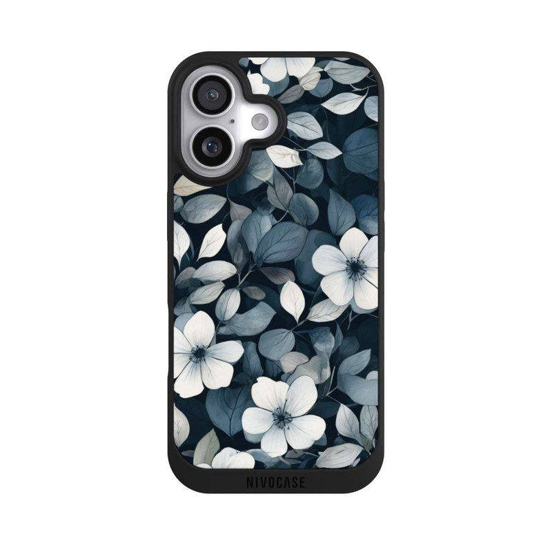 iPhone 17 NIVOpure Blaue Negativblumen mit KI