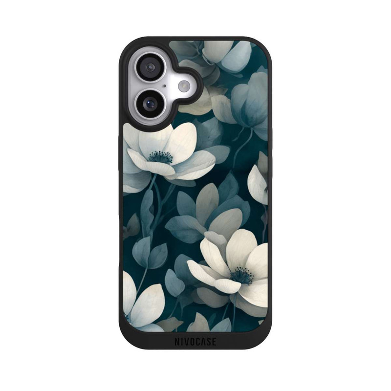 iPhone 17 NIVOpure Negative Flower Petrol White with AI