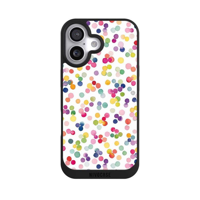 iPhone 17 NIVOpure Watercolour Punkte Bunt