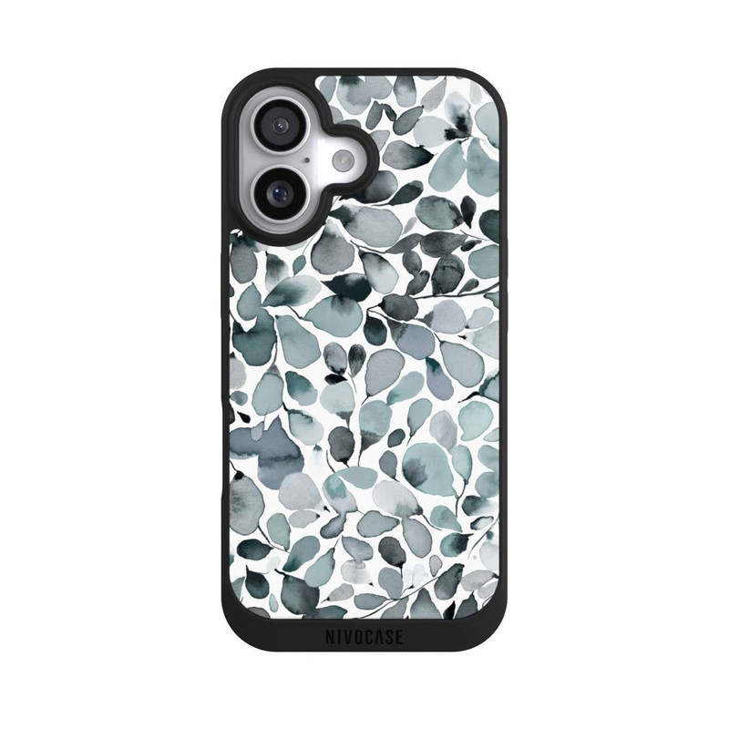 iPhone 17 NIVOpure Eukalyptus Aquarell Blätter Grau