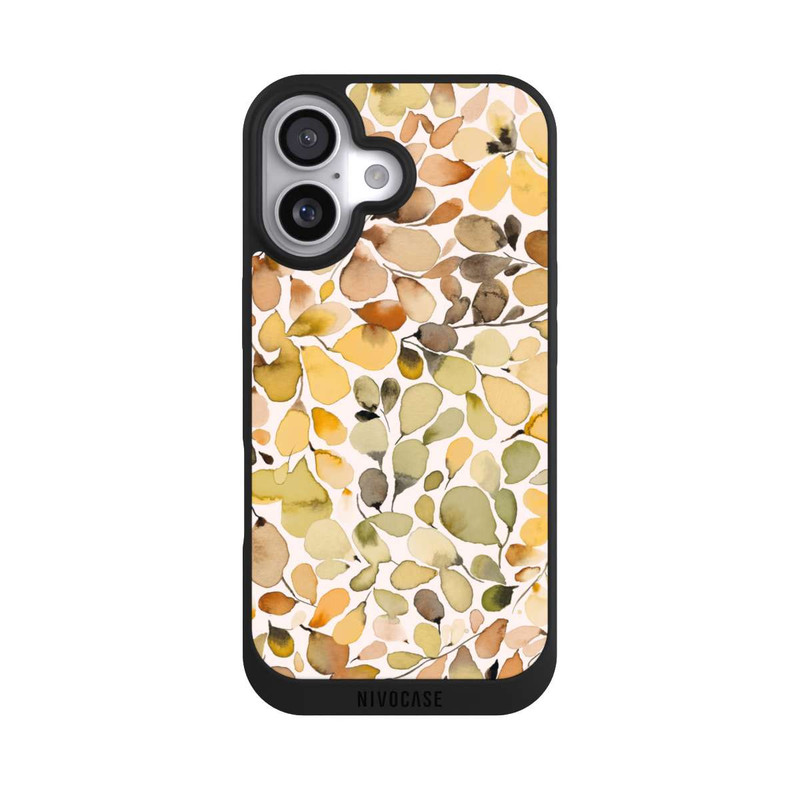 iPhone 17 NIVOpure Eukalyptus Aquarellblätter Braun Herbst