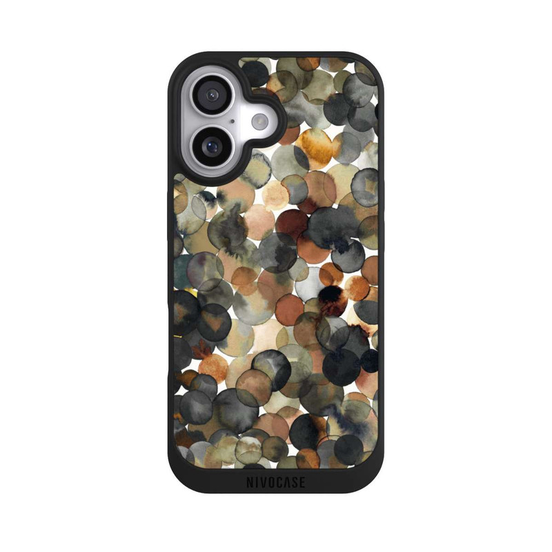 iPhone 17 NIVOpure Watercolor Dots Brown Pattern