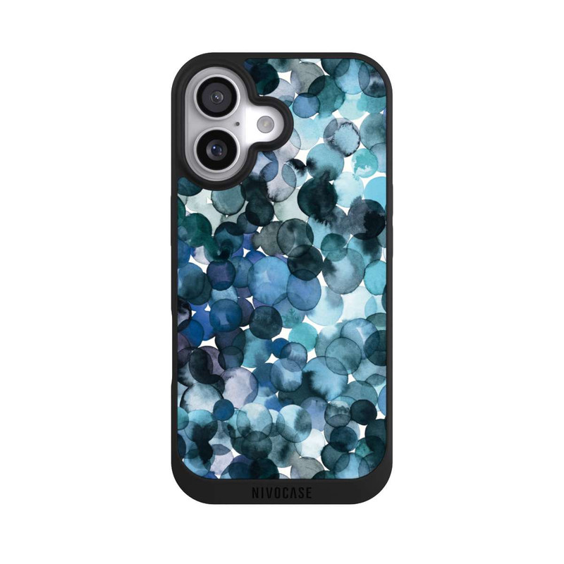 iPhone 17 NIVOpure Watercolor Dots Blue Pattern