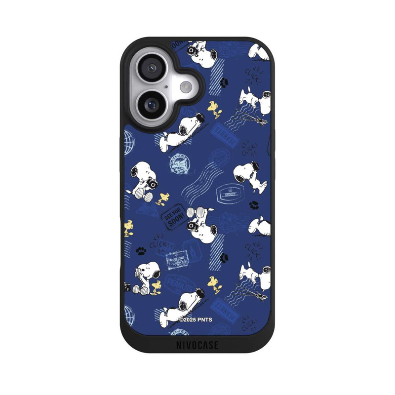 iPhone 17 NIVOpure Peanuts Travel Stamps Pattern Blue