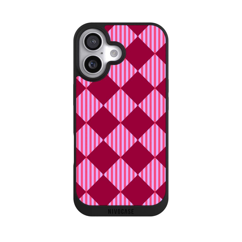 iPhone 17 NIVOpure Diamond Pattern Red Pink