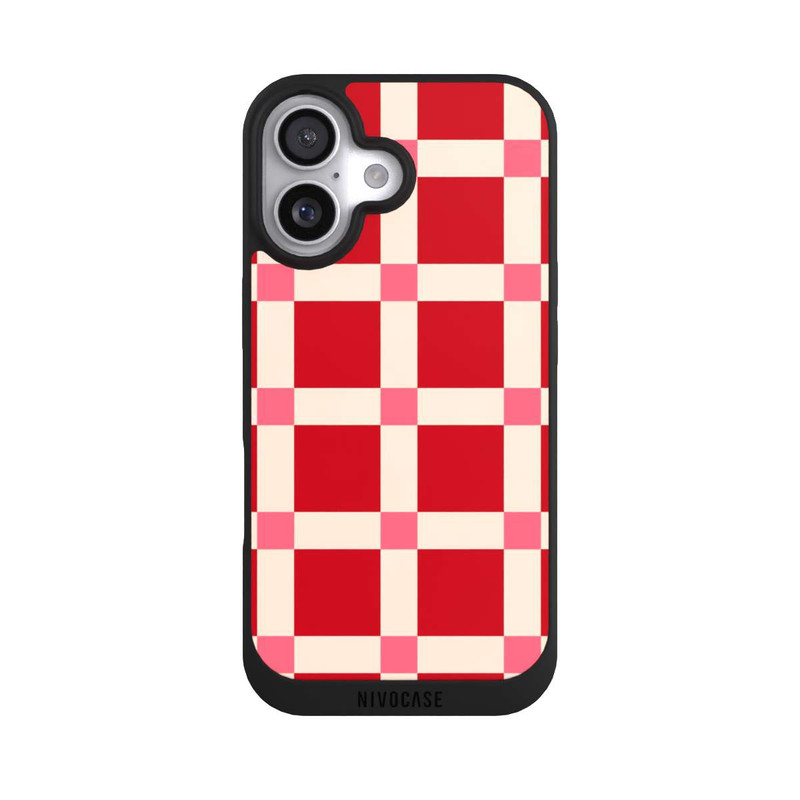 iPhone 17 NIVOpure Big Red Checked Pattern