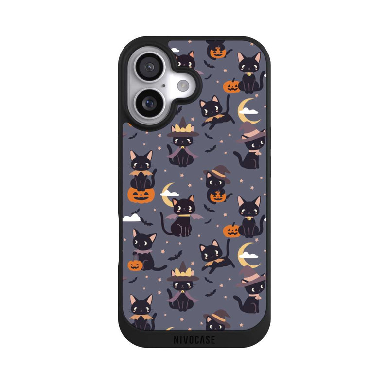 iPhone 17 NIVOpure Cute Halloween Witch Cats and Pumpkins