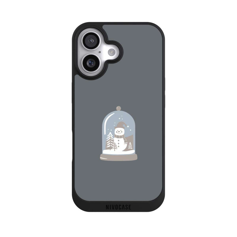 iPhone 17 NIVOpure Minimalistische Schneekugel mit Schneemann