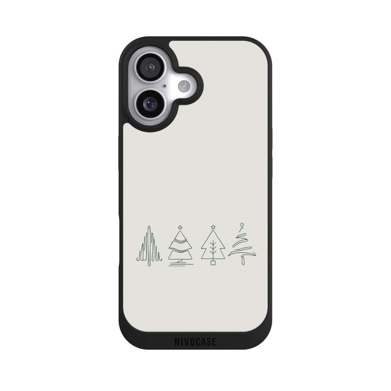 iPhone 17 NIVOpure Arbres de Noël Line Art Minimaliste