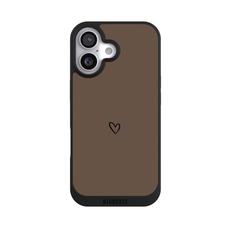 iPhone 17 NIVOpure Heart Minimalist Brown