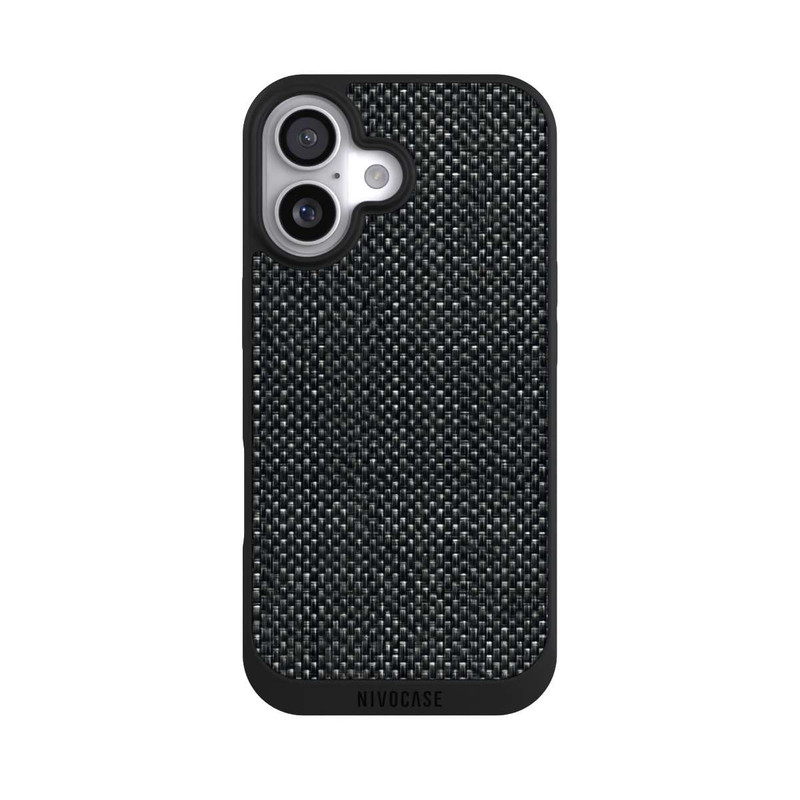 iPhone 17 NIVOpure Abstrakter schwarzer Stoff