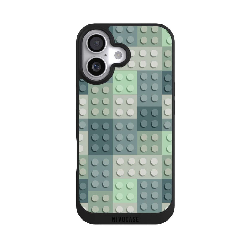 iPhone 17 NIVOpure Green Blocks Pattern