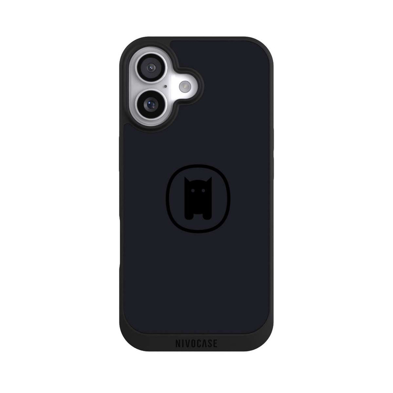 iPhone 17 NIVOpure Nivocase Logo Gross Schwarz Grau 