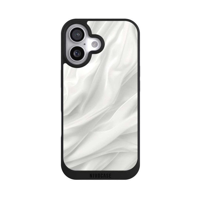 iPhone 17 NIVOpure Weiße Seidenmatte Textur mit KI