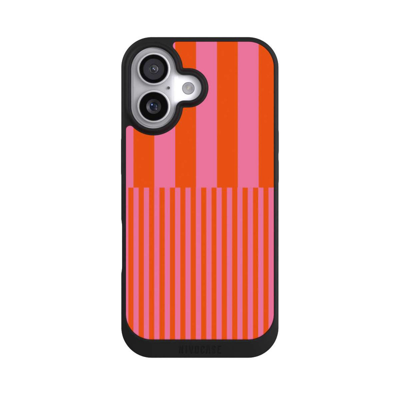 iPhone 17 NIVOpure Striped Pattern Pink Red