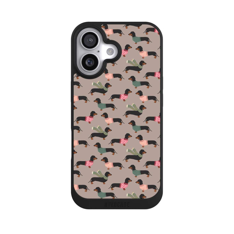 iPhone 17 NIVOpure Dackel Muster Winter
