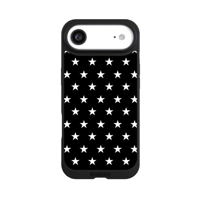 iPhone Air NIVOpure Polka Stars - black and white