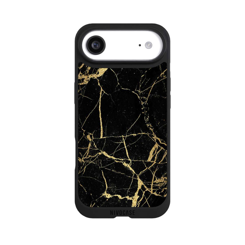 iPhone Air NIVOpure Schwarzgoldener Marmor-Look