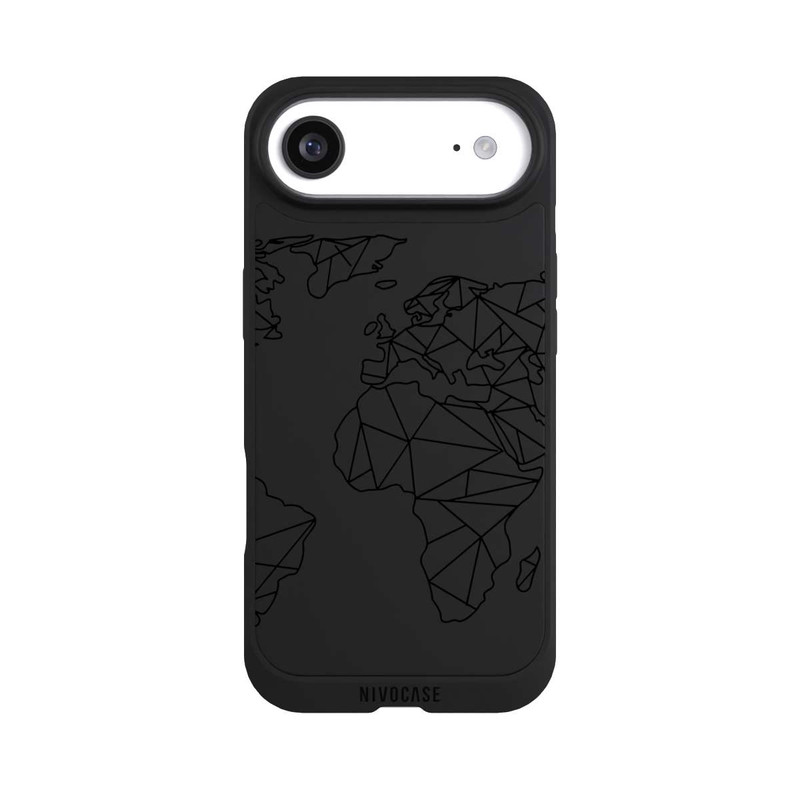 iPhone Air NIVOpure Polygon Map Black transparent