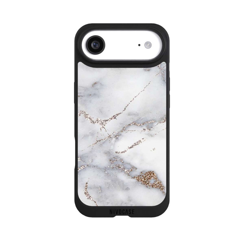 iPhone Air NIVOpure Marbre Argent Scintillant Look