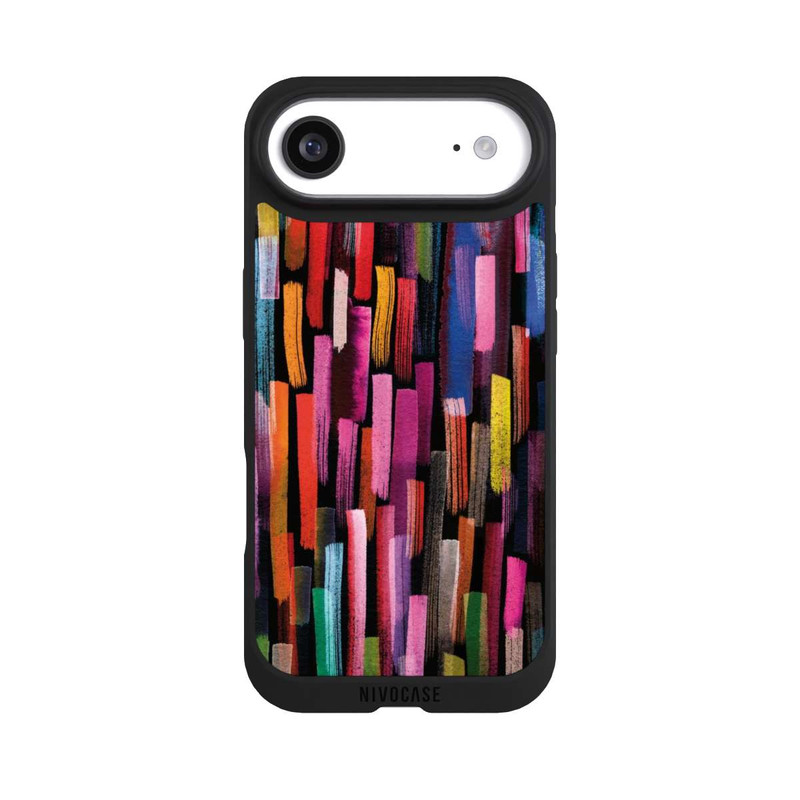 iPhone Air NIVOpure Bunte Pinselstriche schwarz