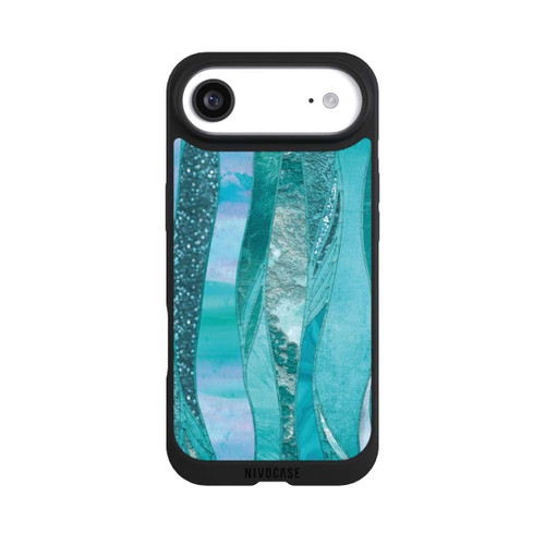 Apple iPhone Air NIVOpure glamouröser Glitzerlook blau