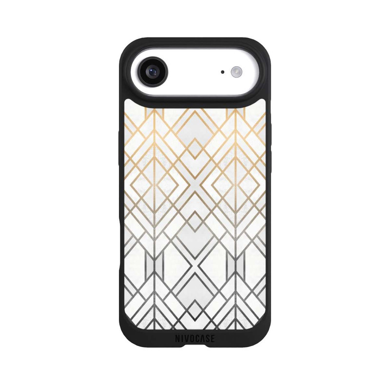 iPhone Air NIVOpure Gold und Grauer Geo Golddruck