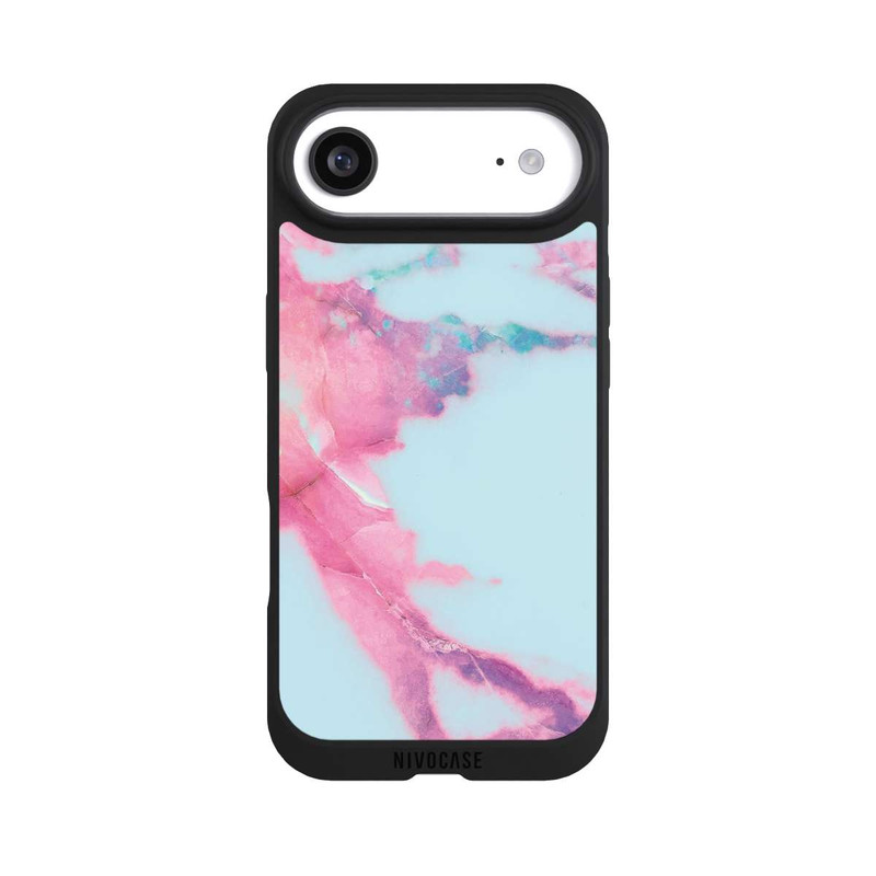 iPhone Air NIVOpure Hellblauer schillernder Adermarmor