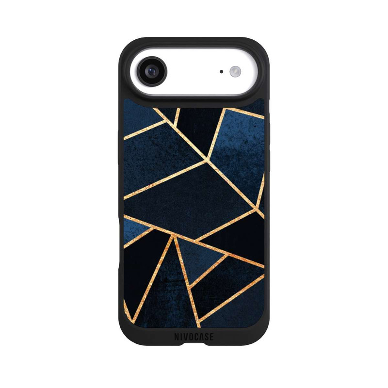 iPhone Air NIVOpure Navy Stein Golddruck