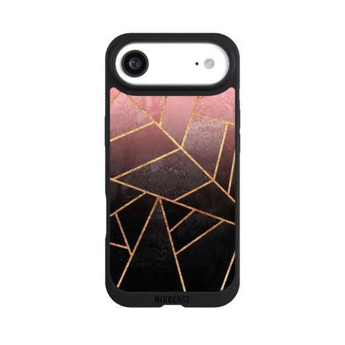 Apple iPhone Air NIVOpure Pinker und Schwarzer Stein Gold Druck